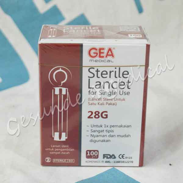 BLOOD LANCETS GEA 28G Toko Medis Jual Alat Kesehatan