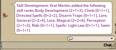 Krat Merkin levels up Skills in Rolemaster