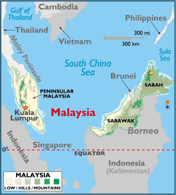 Малайзия карта