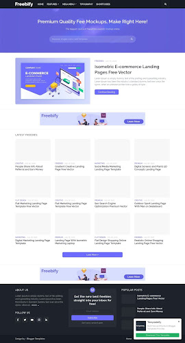 Keterangan: Freebify Blogger Template