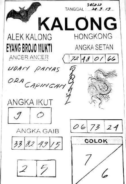 Syair Hk Keraton 24 September 2020