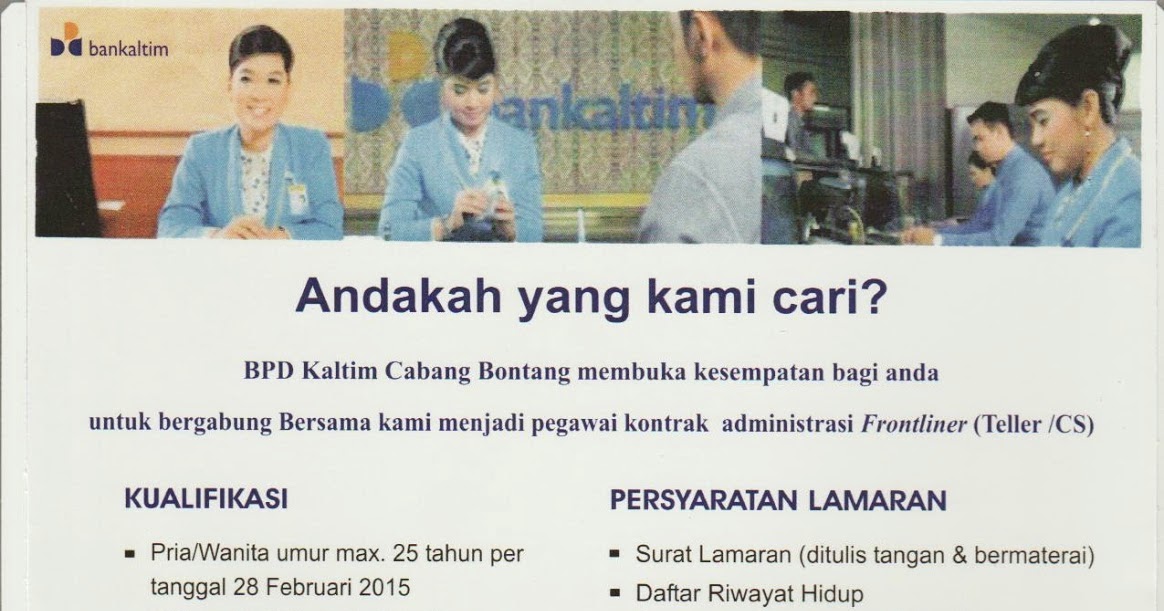 Lowongan Pekerjaan Di Bank Bpd Bali : Lowongan Pekerjaan di Bank BNI