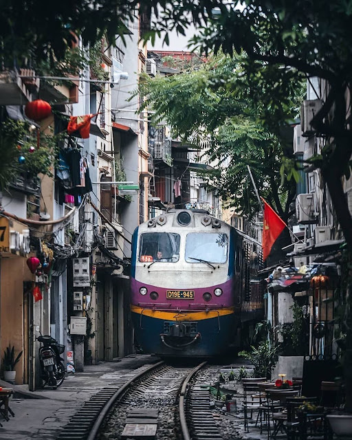 Phung Hung Street in Hanoi (Vietnam)