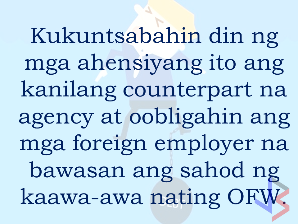 From beginning to the end, the real life of OFWs are colorful indeed.  To work outside the country, they invest too much, spend a lot. They start making loans for the processing of their needed documents to work abroad.  From application until they can actually leave the country, they spend big sum of money for it.  But after they were being able to finally work abroad, the story did not just end there. More often than not, the big sum of cash  they used to pay the recruitment agency fees cause them to suffer from indebtedness.  They were being charged and burdened with too much fees, which are not even compliant with the law. Because of their eagerness to work overseas, they immerse themselves to high interest loans for the sake of working abroad. The recruitment agencies play a big role why the OFWs are suffering from neck-deep debts. Even some licensed agencies, they freely exploit the vulnerability of the OFWs. Due to their greed to collect more cash from every OFWs that they deploy, it results to making the life of OFWs more miserable by burying them in debts.  The result of high fees collected by the agencies can even last even the OFWs have been deployed abroad. Some employers deduct it to their salaries for a number of months, leaving the OFWs broke when their much awaited salary comes.  But it doesn't end there. Some of these agencies conspire with their counterpart agencies to urge the foreign employers to cut the salary of the poor OFWs in their favor. That is of course, beyond the expectation of the OFWs.   Even before they leave, the promised salary is already computed and allocated. They have already planned how much they are going to send to their family back home. If the employer would cut the amount of the salary they are expecting to receive, the planned remittance will surely suffer, it includes the loans that they promised to be paid immediately on time when they finally work abroad.  There is such a situation that their family in the Philippines carry the burden of paying for these loans made by the OFW. For example. An OFW father that has found a mistress, which is a fellow OFW, who turned his back  to his family  and to his obligations to pay his loans made for the recruitment fees. The result, the poor family back home, aside from not receiving any remittance, they will be the ones who are obliged to pay the loans made by the OFW, adding weight to the emotional burden they already had aside from their daily needs.      Read: Common Money Mistakes Why Ofws remain Broke After Years Of Working Abroad   Source: Bandera/inquirer.net NATIONAL PORTAL AND NATIONAL BROADBAND PLAN TO  SPEED UP INTERNET SERVICES IN THE PHILIPPINES  NATIONWIDE SMOKING BAN SIGNED BY PRESIDENT DUTERTE   EMIRATES ID CAN NOW BE USED AS HEALTH INSURANCE CARD  TODAY'S NEWS THAT WILL REVIVE YOUR TRUST TO THE PHIL GOVERNMENT  BEWARE OF SCAMMERS!  RELOCATING NAIA  THE HORROR AND TERROR OF BEING A HOUSEMAID IN SAUDI ARABIA  DUTERTE WARNING  NEW BAGGAGE RULES FOR DUBAI AIRPORT    HUGE FISH SIGHTINGS 