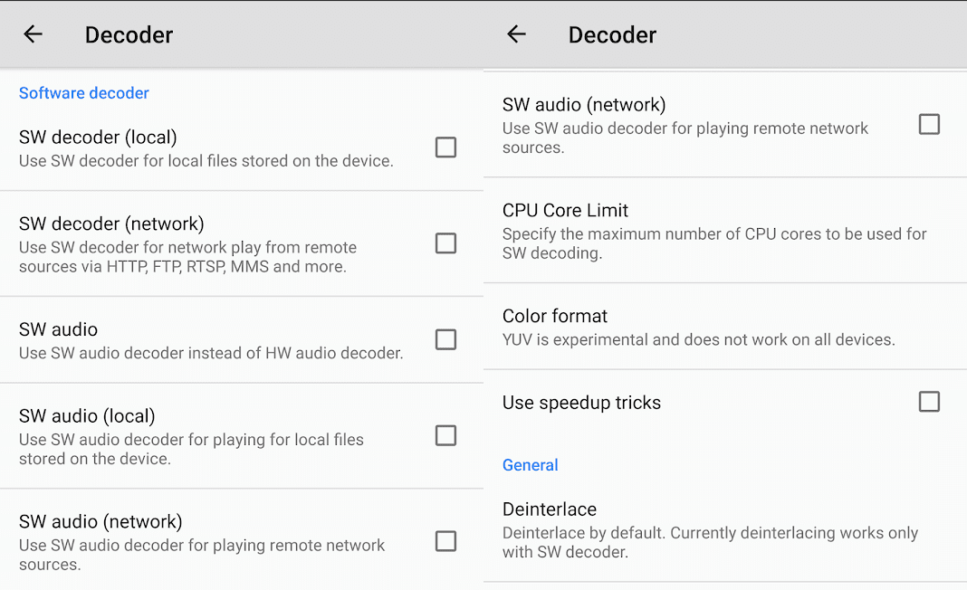 Switch, Enable & Disable Hardware and Software Decoder in MX Player