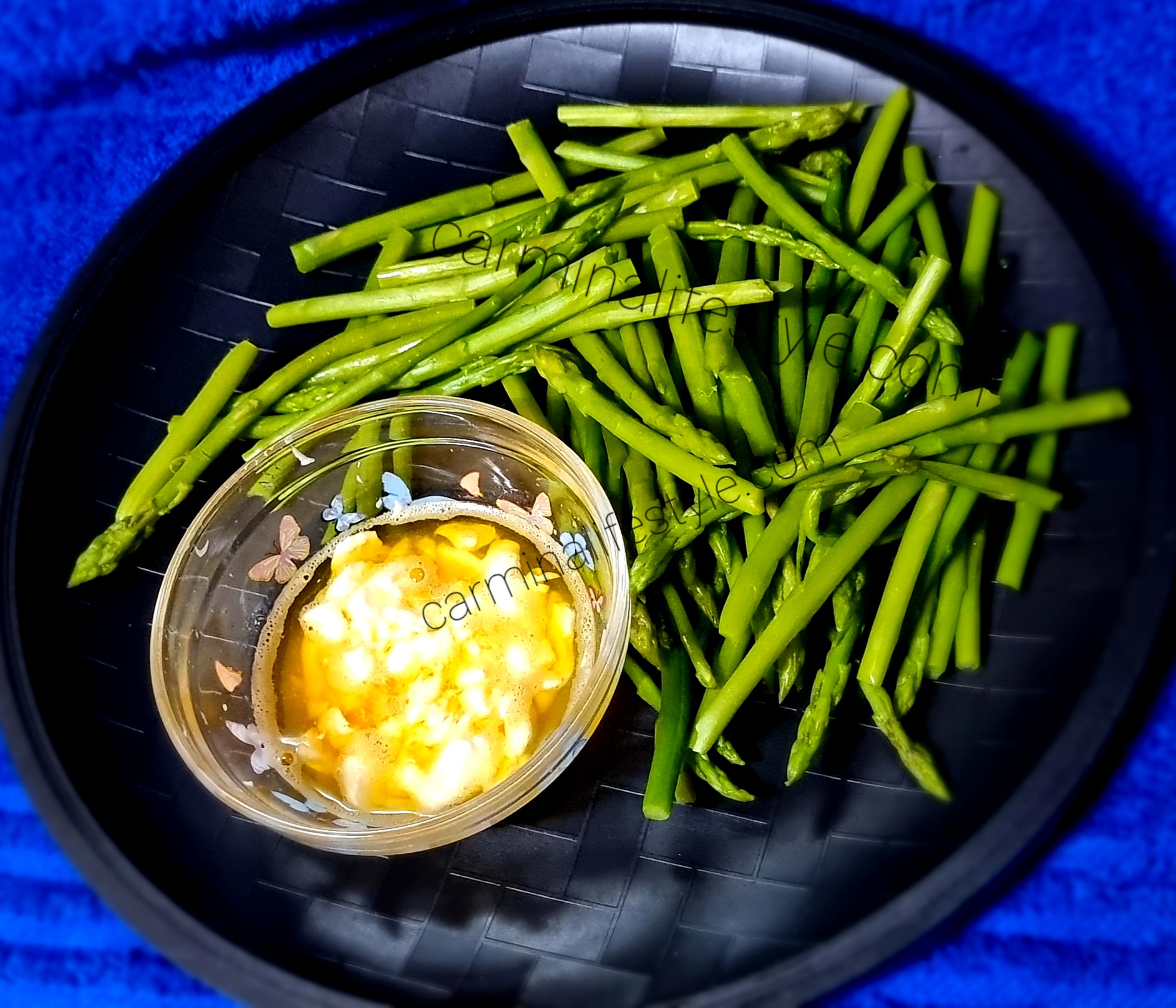 Asparagus with Melted Butter and Mayo Dip Recipe