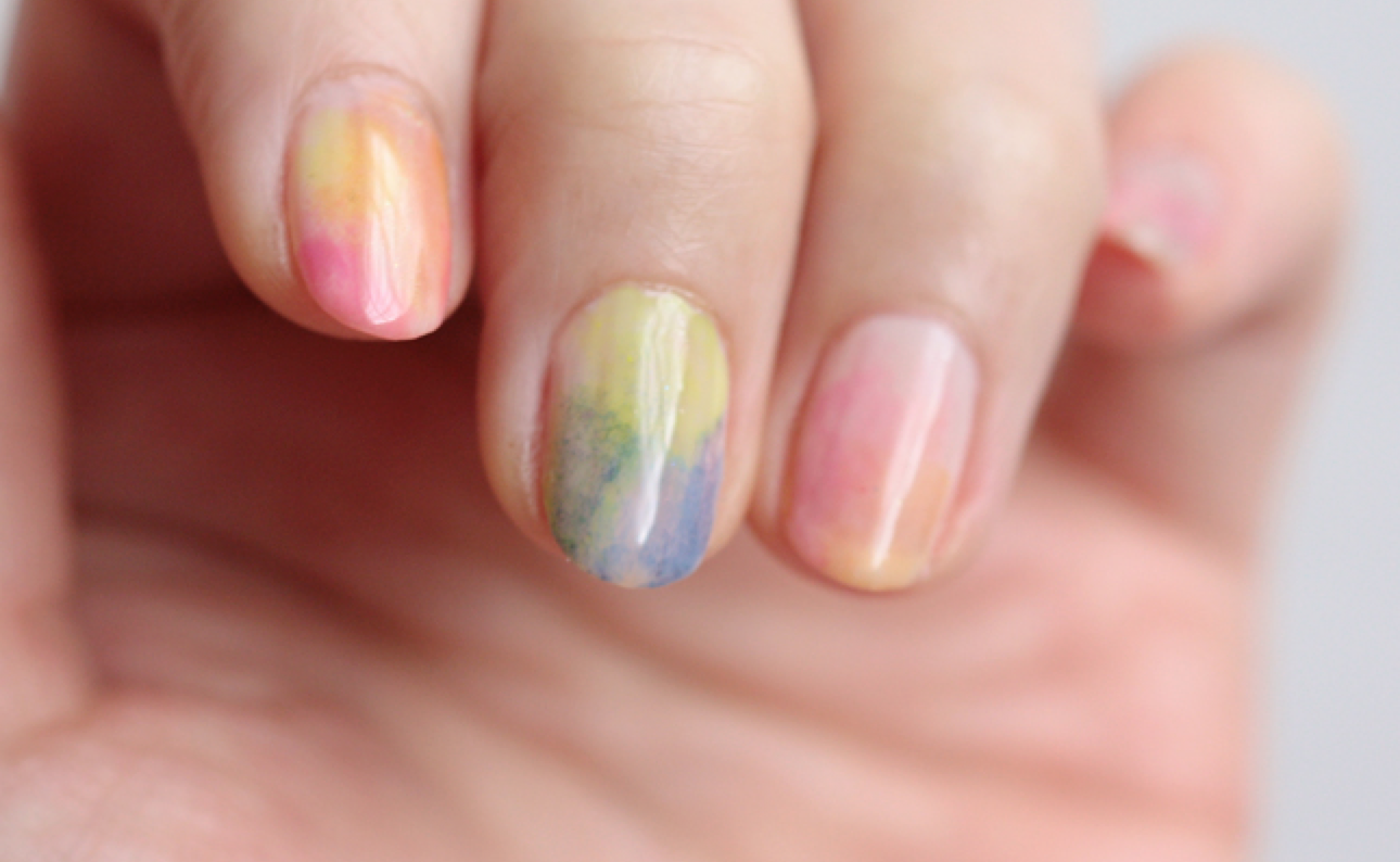 Watercolor Nail Art with Gel Polish - wide 2