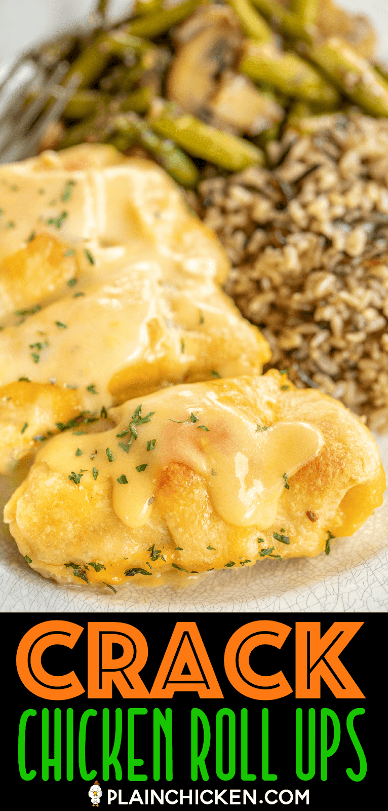 Crack Chicken Roll Ups Plain Chicken®