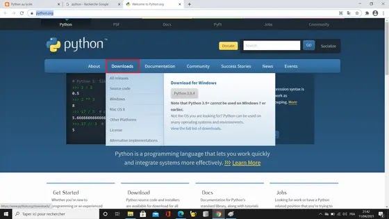 Comment télécharger et installer Python 3 sur Windows 10?
