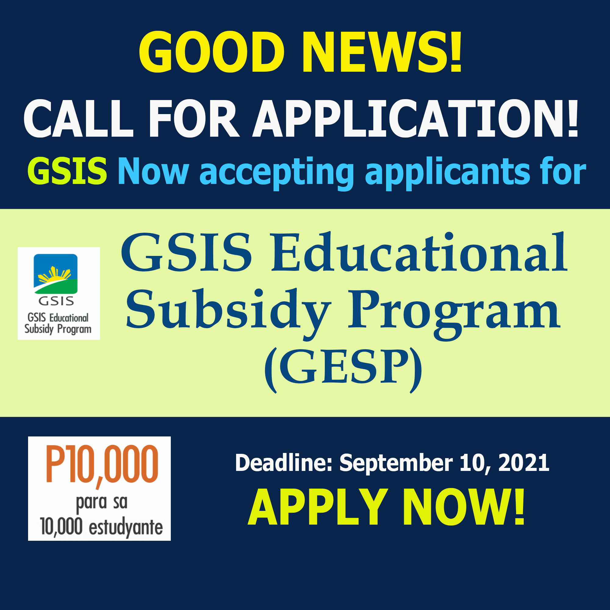 GSIS now accepting applications for GSIS Educational Subsidy Program