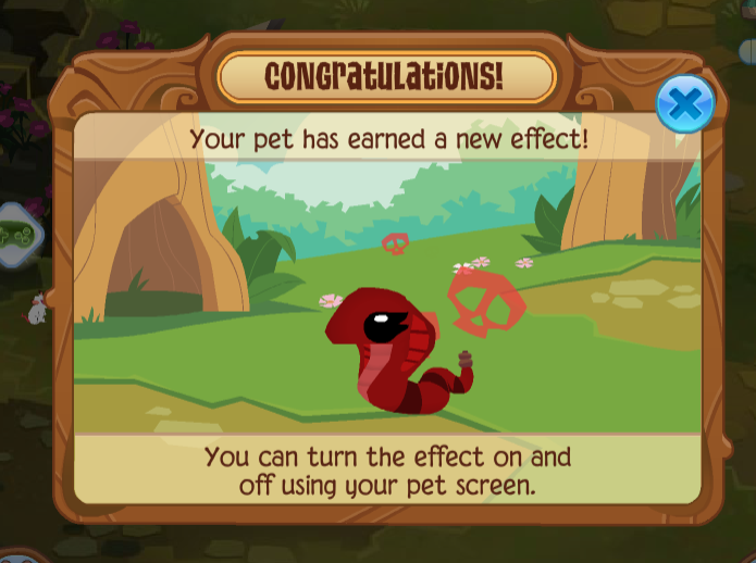 The Animal Jam Whip I Got a Snake Pet Effect!