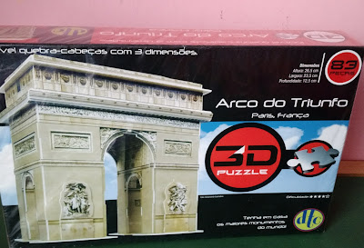 Jogo quebra cabeça 83 peças Arco do Triunfo - Paris França marca DTC lacrado R$ 35,00