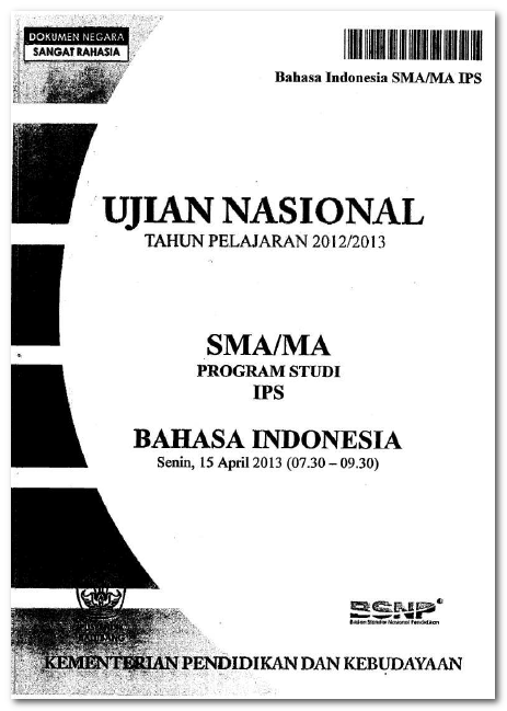 Download Soal Un Bahasa Indonesia Sma 2013 2014 Dan Kunci Jawaban PNG