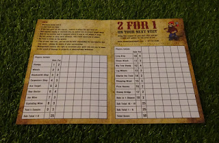 Scorecard from Lumberjax Mini Golf Scorecard from Lumberjax Mini Golf
