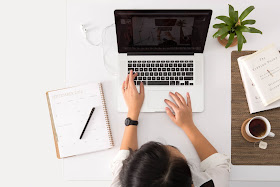 woman on laptop learning new skill 