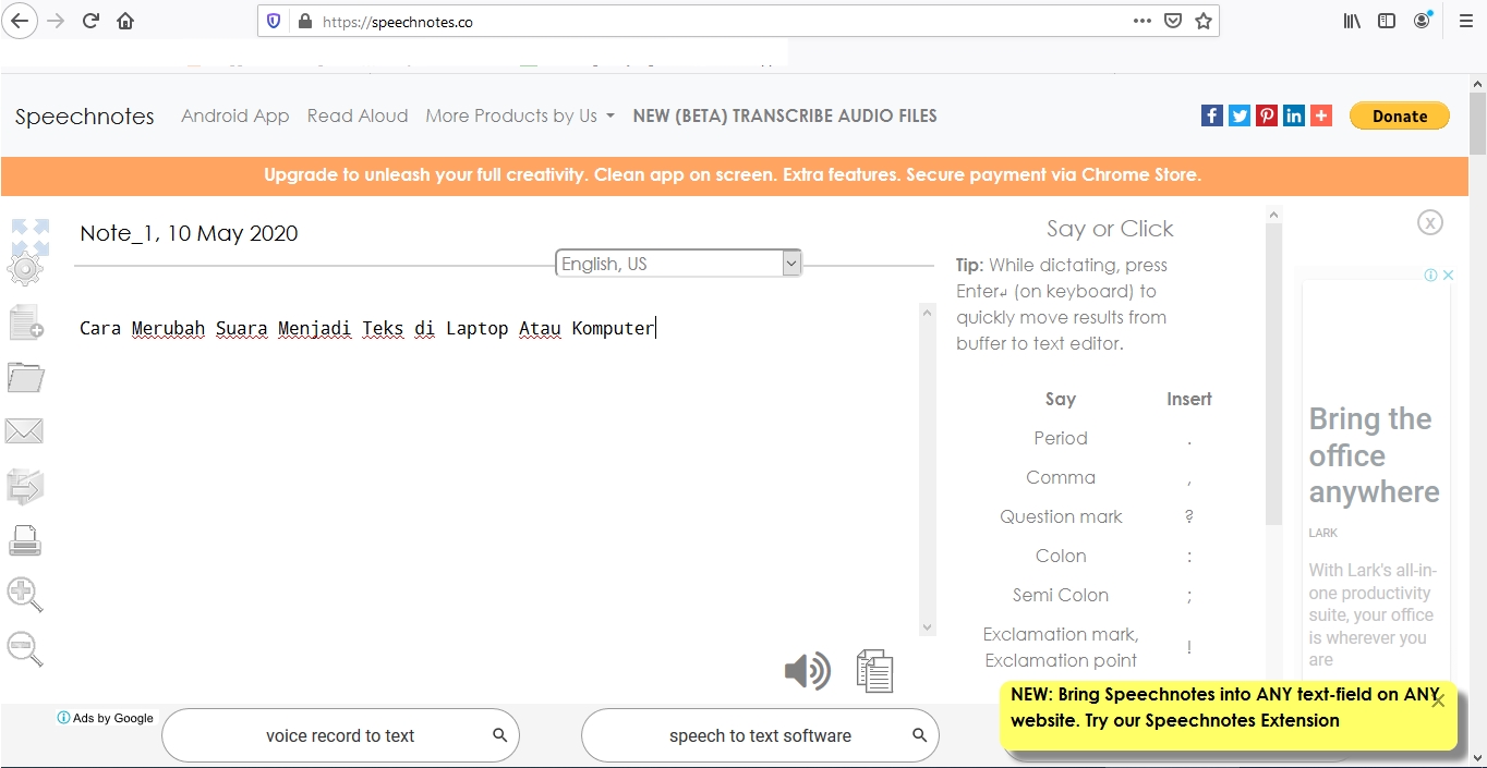 Cara Merubah Suara Menjadi Teks di Laptop Atau Komputer