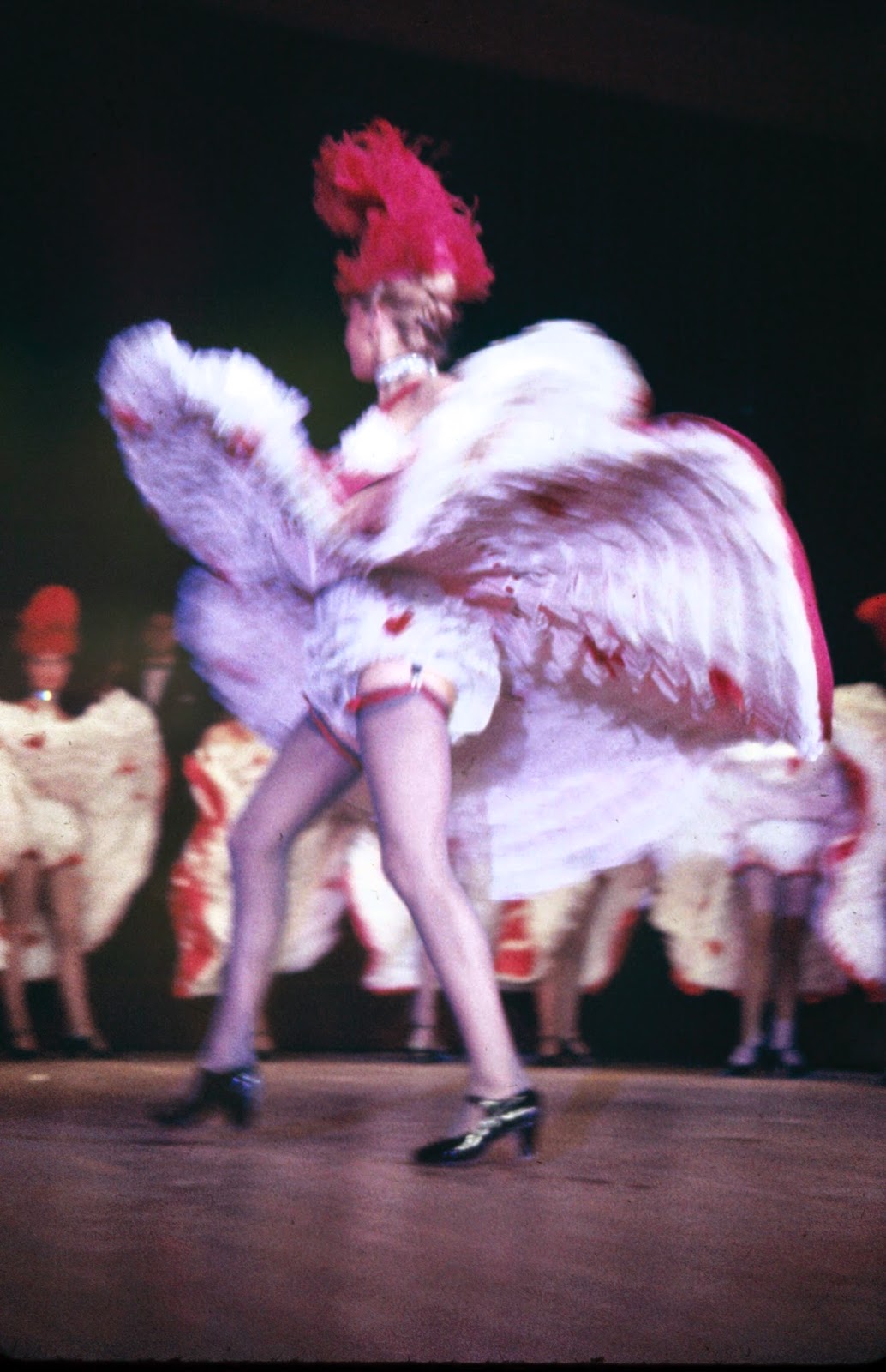 Amazing Color Photos of Cabaret Dancers at the Moulin Rouge in the late