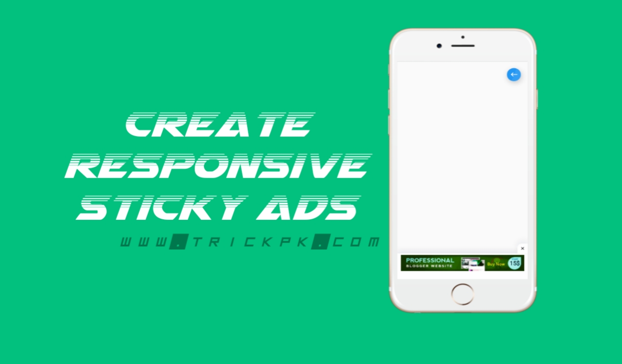 Responsive Bottom Sticky Ads - TrickPk