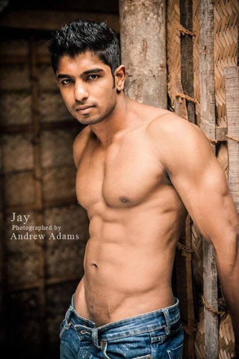 Random collection of Desi hunks with unbuttoned denim.