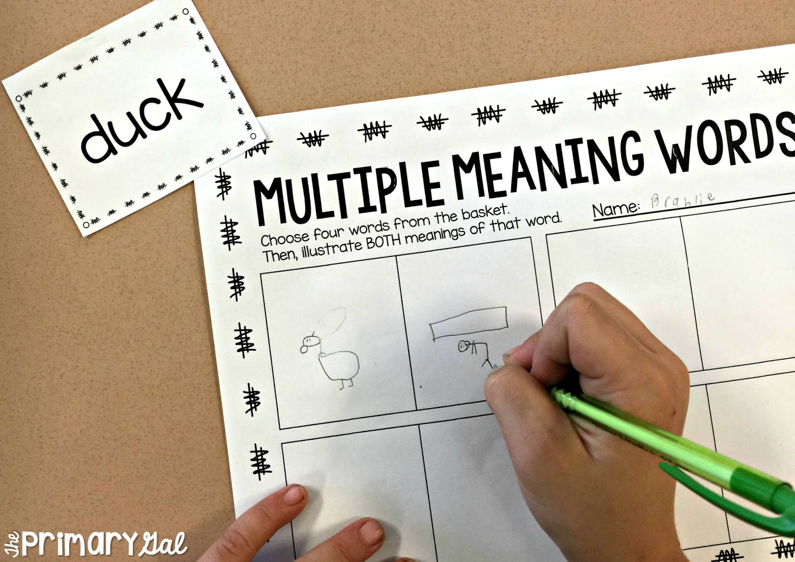 Using this FREE printable as a refresher or to begin teaching multiple meaning words is a breeze! By upper elementary, students usually have a firm grasp on words with multiple meanings. However, anytime you can allow their creativity to be exercised while reviewing a lesson, you'll have your students attention. Be sure to read this blog post and grab the FREEBIE! {free,reading centers, centers, vocabulary,elementary, printable}