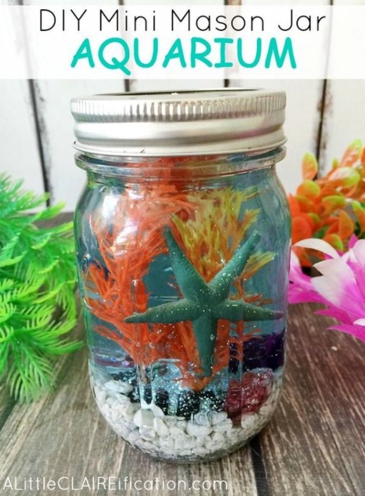 DIY Mason Jar Aquarium