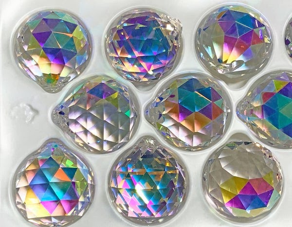 Details about   Crystal Prism Suncatcher Brilliant 30mm Faceted Full Lead Asfour Crystal Round 