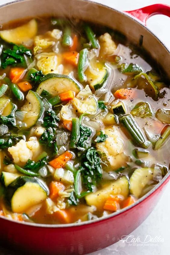 Classic low carb Vegetable Soup is versatile to suit your taste ...