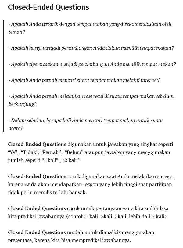contoh pertanyaan tertutup contoh pertanyaan tertutup