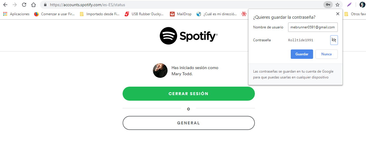 Generar combos+verificar cuentas para spotify