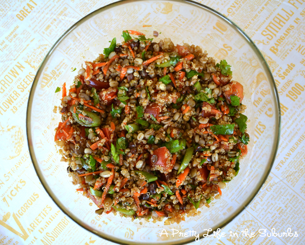Curry Quinoa Sprouted Bean Salad