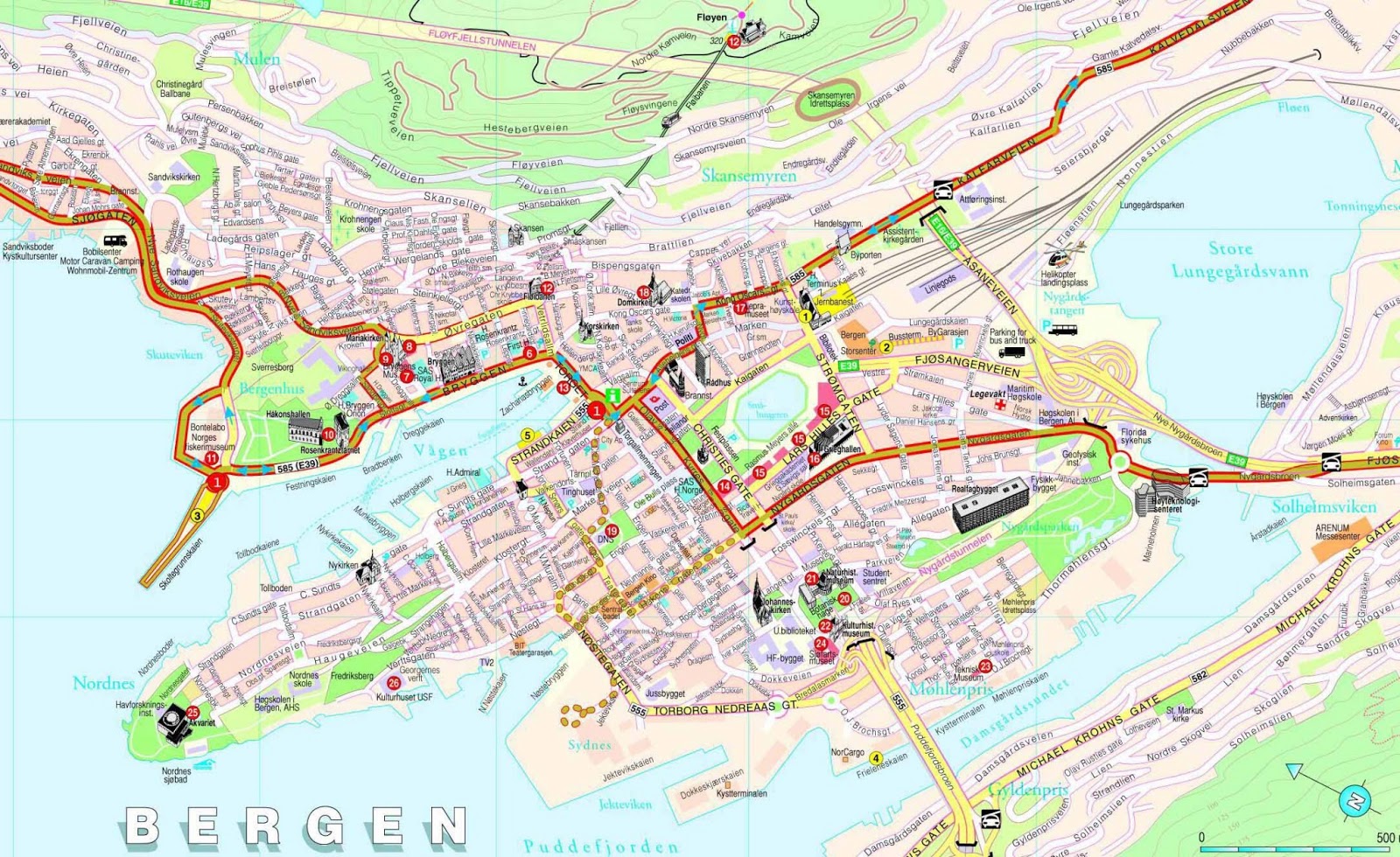 Plan Du Centre Ville De Geiranger Norvege Plan Du Centre Ville De Geiranger Norvege