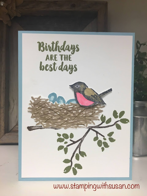Stampin' Up!, Birds & Branches, Stampin' Blends, www.stampingwithsusan.com, 