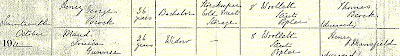 England and Wales, marriage certificate for Henry Pocock and Maud Louisa Gunnee, married 17 Oct 1911; citing 1c/1108/85, Dec quarter 1911, Poplar registration district; General Register Office, Southport.