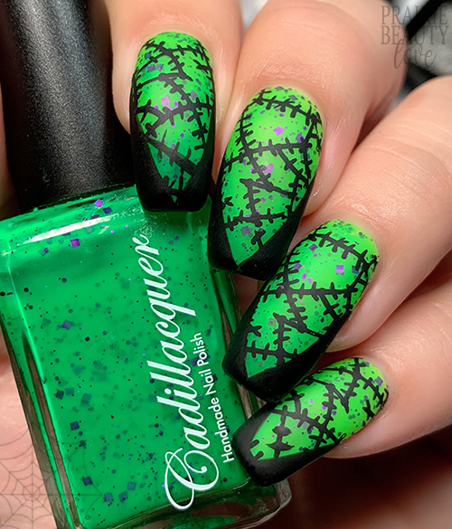 12 NAILS OF HALLOWEEN: Modified French Frankenstein Nails - Prairie Beauty