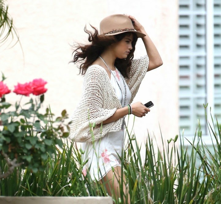 Selena Gomez in a Free People romper out and about in Hollywood