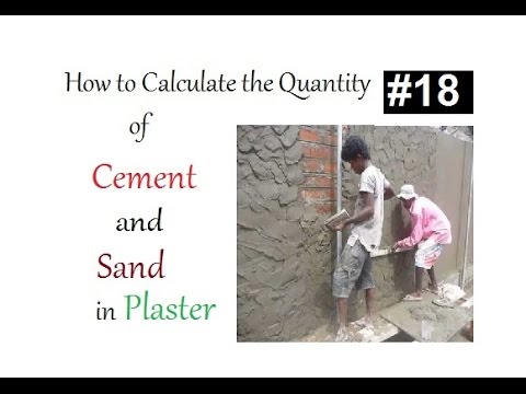How to calculate the quantity of cement and sand in plaster