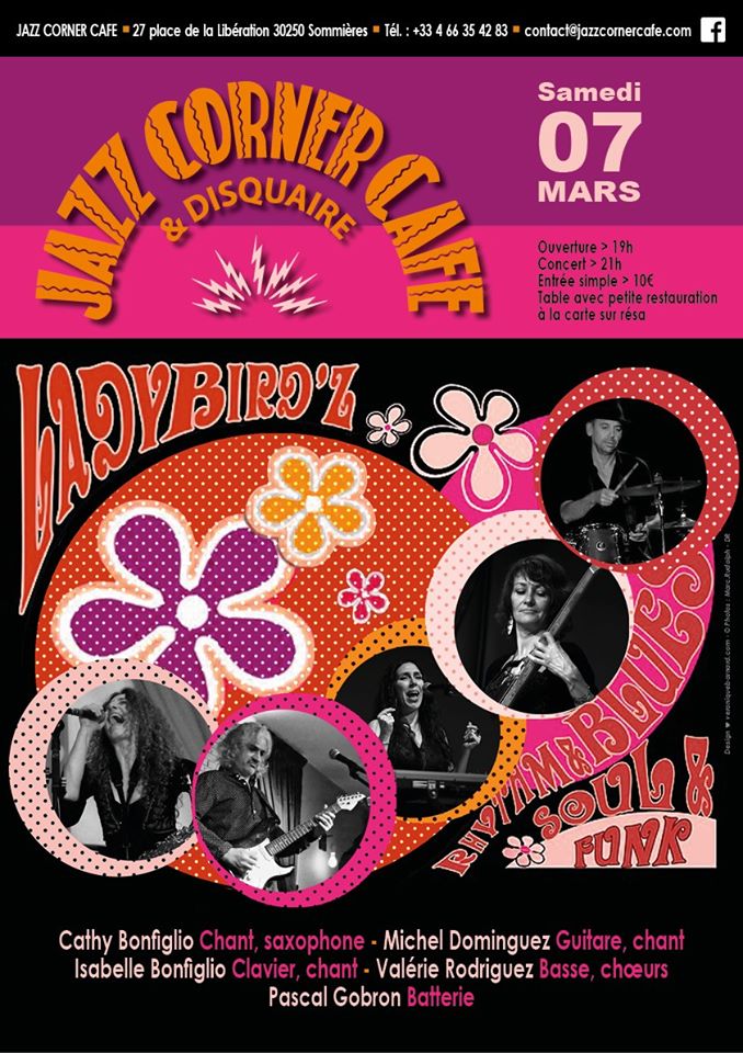 LE REBOUSSIER JAZZ Concert LadyBird 'Z au Jazz Corner cafe Sommières