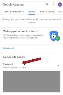 gmail id ka password kaise badle