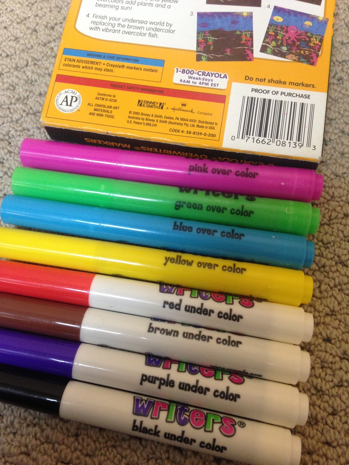 Crayola Color Switchers and Over Writers Markers: What's Inside the Box