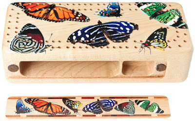 Butterfly Cribbage Boards made from Maple wood