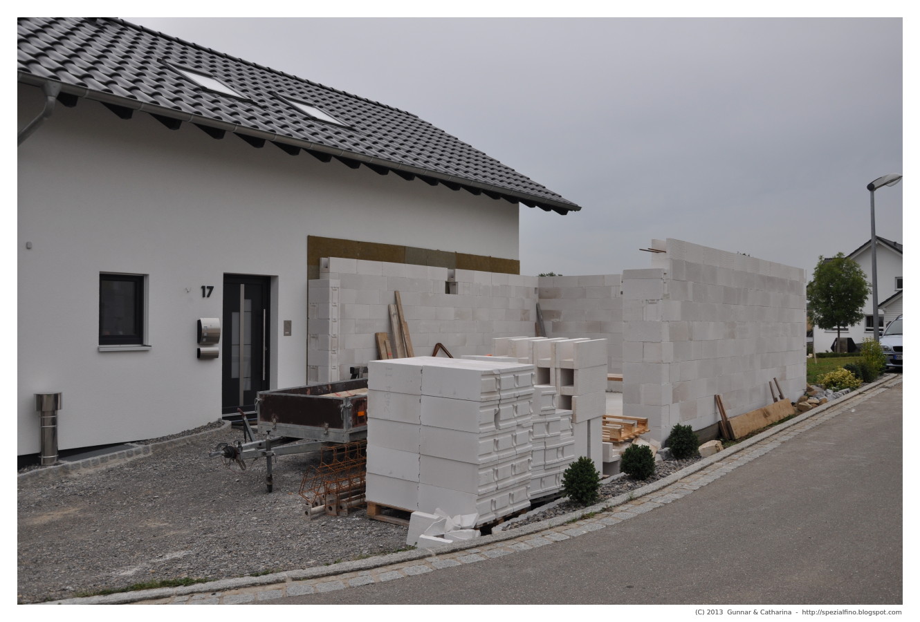 Gunnar + Catharina Wir bauen unser Fingerhaus Garage mauern aber