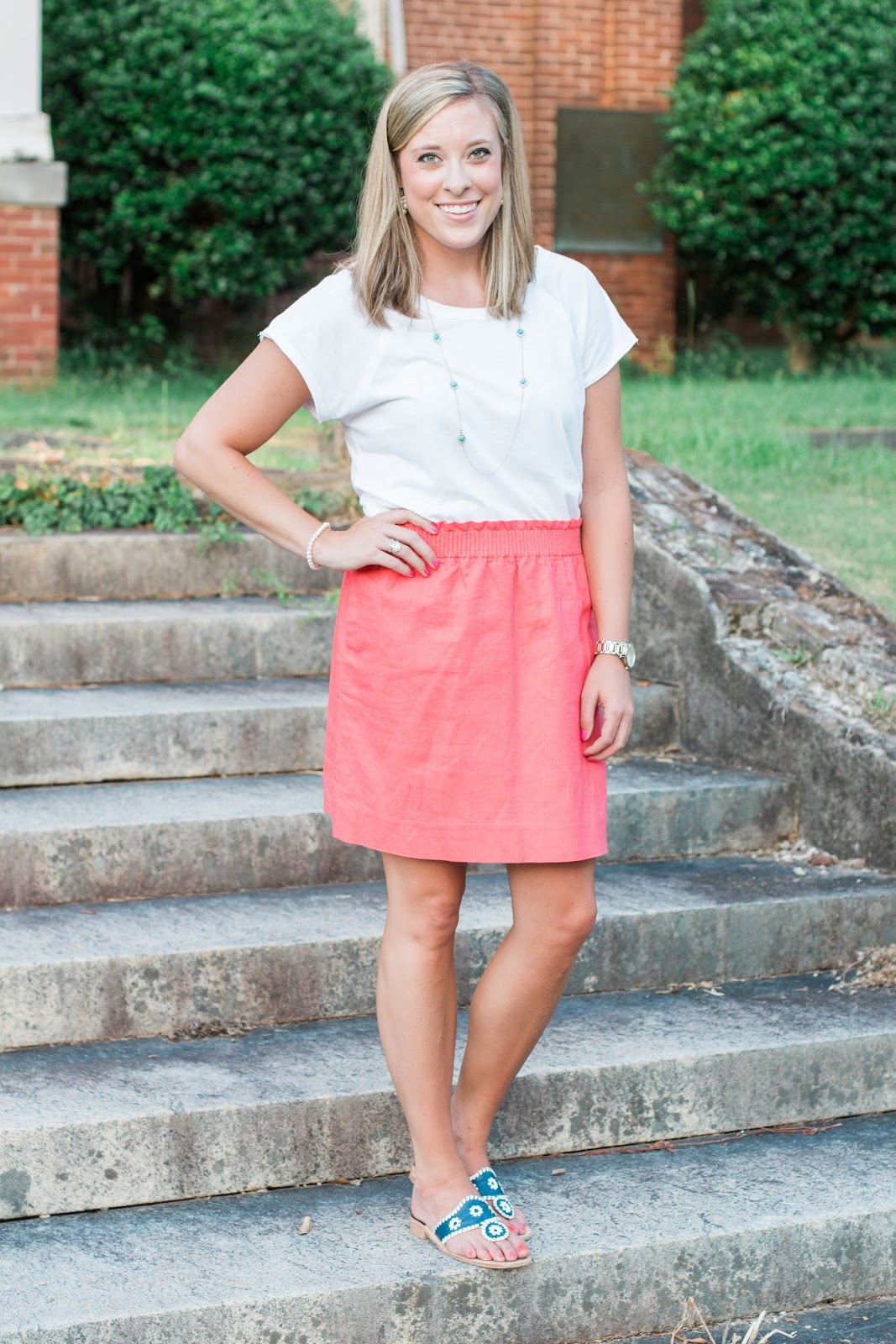 a sunny side of southern: CORAL SKIRT