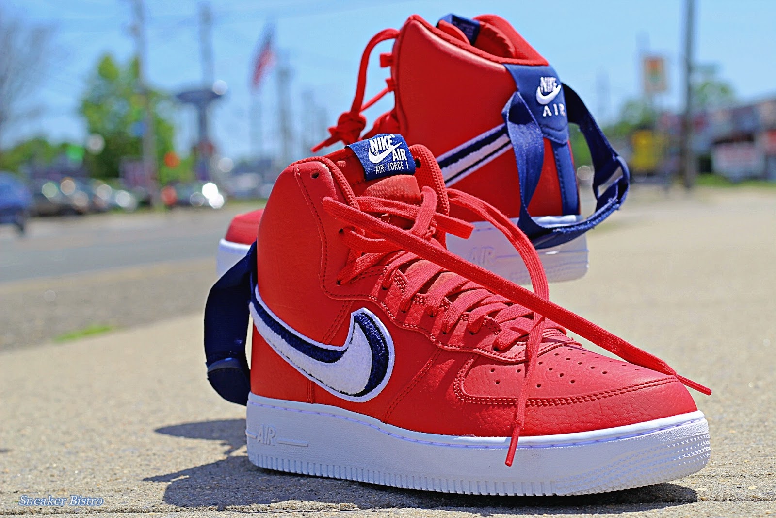 air force 1 high red swoosh