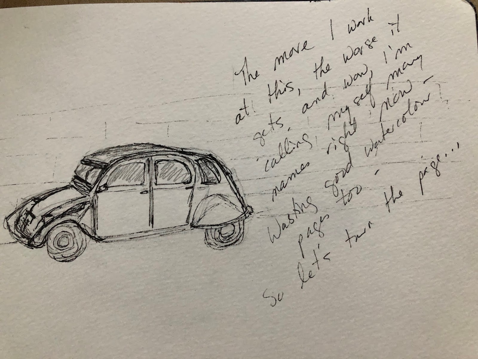 If at First I Can’t Draw That 2CV?. . . Try, Try Again. . .