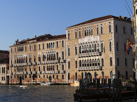 The Ca' Foscari and the Palazzo Giustinian, also part of the university, on Venice's Grand Canal