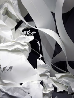 esculturas con papel -paper sculptures- corte de papel