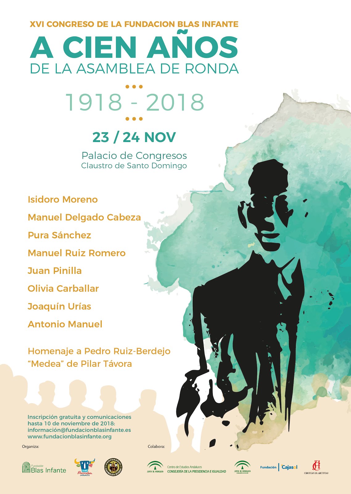 XVI CONGRESO DE LA FUNDACIÓN BLAS INFANTE. A CIEN AÑOS DE LA ASAMBLEA DE RONDA  1918-2018