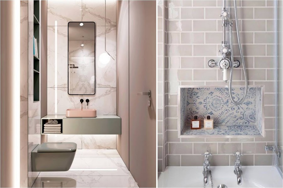 Hornacinas y nichos para tu baño. | Decoración