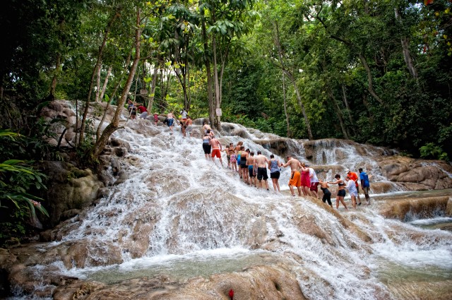 The Famous "Dunn's River Falls" Is Just A Moment Away From "Mom's Homestyle Restauurant"