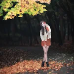 Park Hyun Sun – Autumn Orange Dress Foto 10